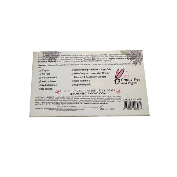 Sakura & Sage Vegan Eyeshadow/Blush Palette- NEW - Picture 2 of 4